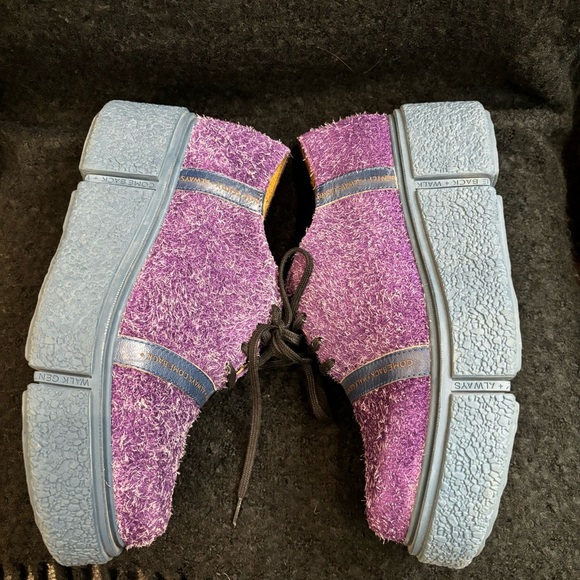 JOHN FLUEVOG Sz 9 Tycho  Space Edition Fuzzy Made in Portugal Platform Shoes - Picture 7 of 10